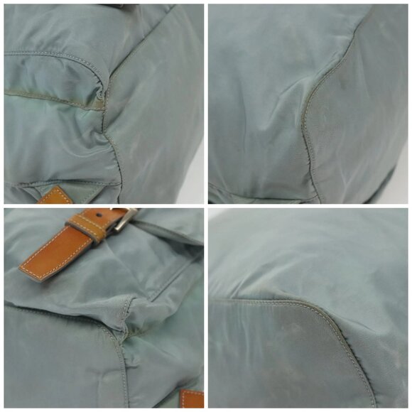 PRADA Backpack Nylon Light Blue Silver Auth BA5026 - Picture 14 of 16